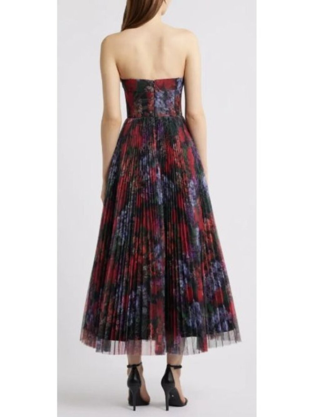 Hutch Alba Floral Strapless Mesh Maxi Corset Dress Gown Sz 10 NEW - Picture 2 of 9